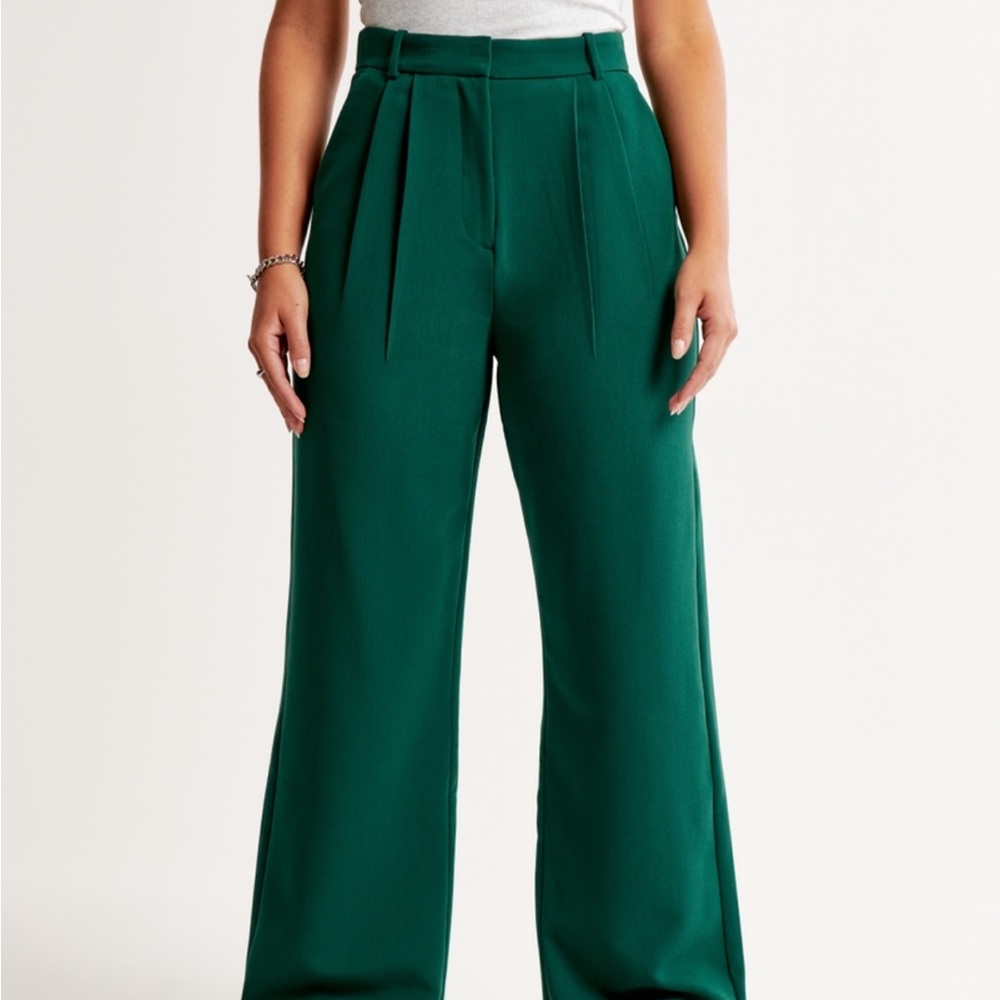 Abercrombie & Fitch Curve Love Sloane Tailored Pant Green Size 30